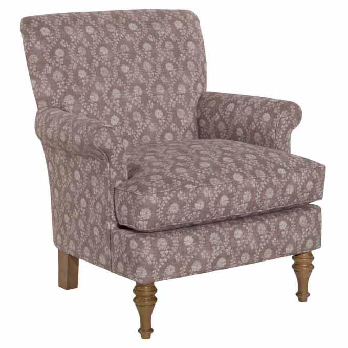 Kincaid Furniture Accent Chairs 037 00 Jane Upholstered Accent Chair with Turned Wooden Legs Johnny Janosik Uph Upholstered Chairs